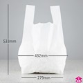 White Carrier Bag - 11x17" wide x 21" long x 23mu