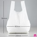 White Carrier Bag - 13x20" wide x 23" long x 28mu