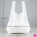 White Carrier Bag - 13x19" wide x 23" long x 18mu
