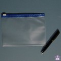 Zip Portfolio Bag - Blue Self Seal - 8" wide  x 6" Deep  x 500g