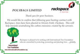 Environmentally friendly certificate