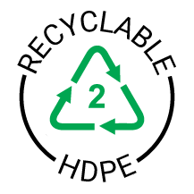 Recyclable 2 HDPE