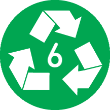 Recyclable 6 PS