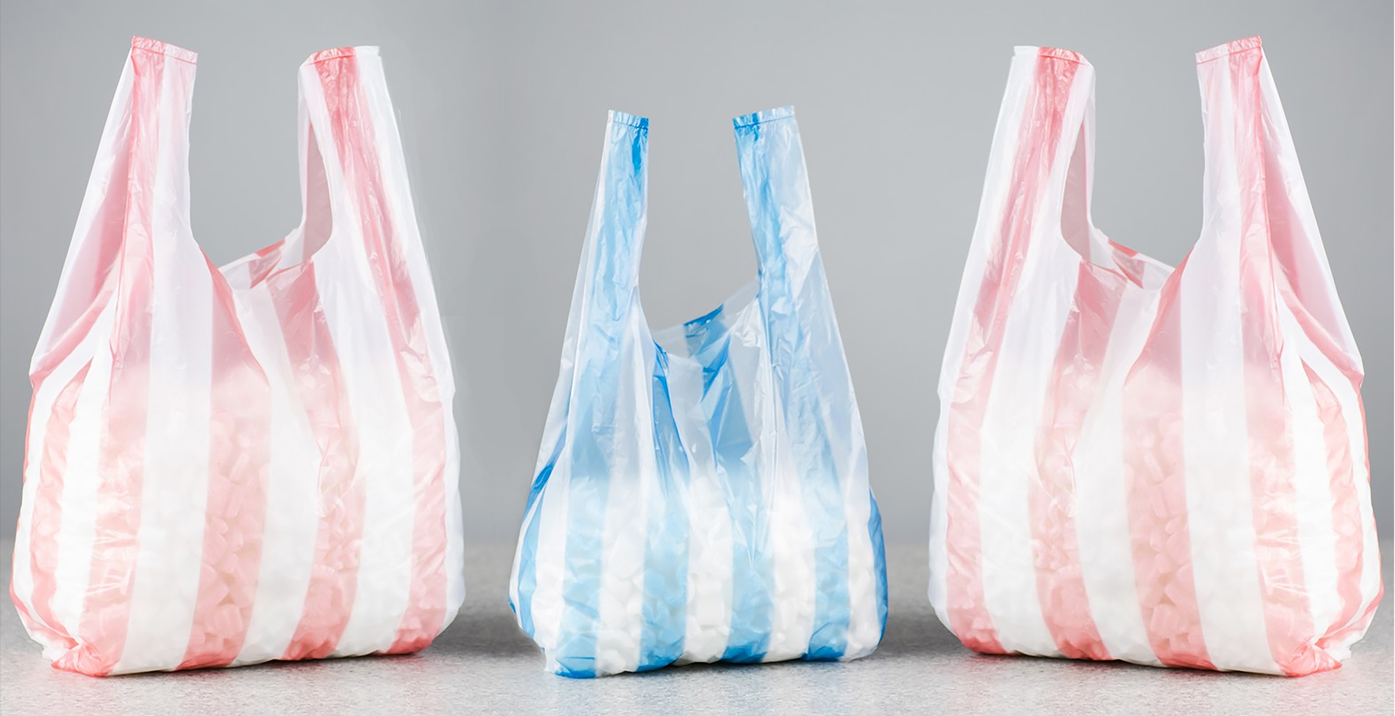 Striped Vest Carrier Bags