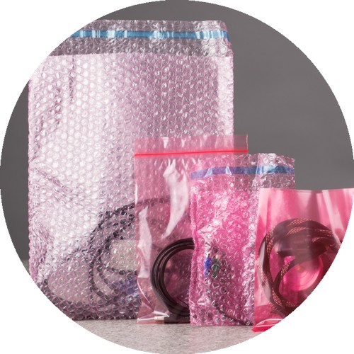 Pink Antistatic Bags