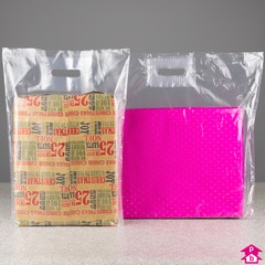 15% off clear patch-handle carrier bags