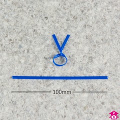 4" Twist Tie - Blue - 100mm (4") Long