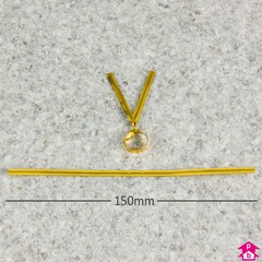 6" Twist Tie - Gold - 150mm (6") Long