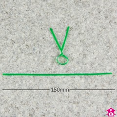 6" Twist Tie - Green - 150mm (6") Long