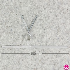 6" Twist Tie - Silver - 150mm (6") Long