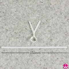 6" Twist Tie - White Paper - 6" long