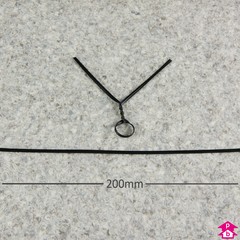 8" Twist Tie - Black - 200mm (8") Long