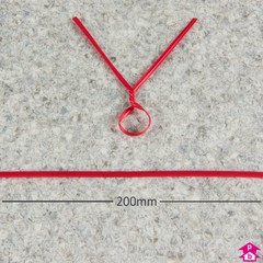 8" Twist Tie - Red - 200mm (8") Long