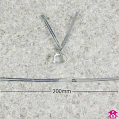 8" Twist Tie - Silver - 200mm (8") Long