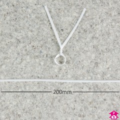 8" Twist Tie - White - 200mm (8") Long