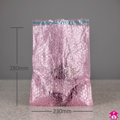 Antistatic Bubble Bag - 230mm wide x 280mm long x 40 micron (9" x 11" x 160 gauge)