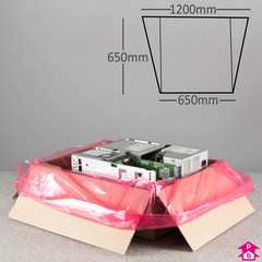 Antistatic Liner (200 Litres) (650mm wide (with gusset opening up to 1200mm wide) x 650mm long, 75 micron thickness)