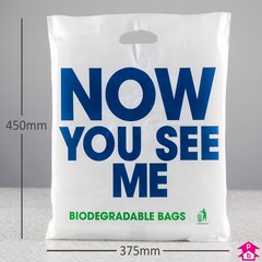 Biodegradable Carrier Bag (with 'Soon you won't see me' design)