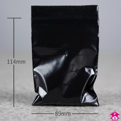 Black Grip Seal Bag - 3.5" x 4.5" x 200 gauge