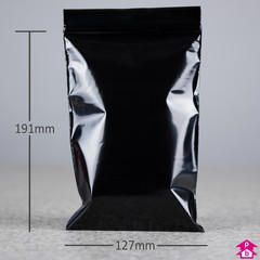 Black Grip Seal Bag (5" x 7.5" x 200 gauge)