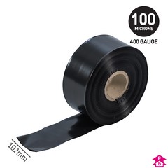 Black Layflat Tubing (4" wide x 400 gauge x 210m long)