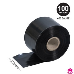 Black Layflat Tubing (6" wide x 400 gauge x 210m long)