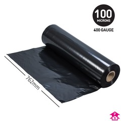 Black Layflat Tubing (30" wide x 400 gauge x 126m long)