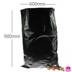 Black Polybag (heavy-duty) - Large (600mm x 900mm x 100 micron (24" x 36" x 400 gauge))