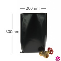 Black Polybag (heavy-duty) - Medium - 200mm x 300mm x 100 micron (8" x 12" x 400 gauge)