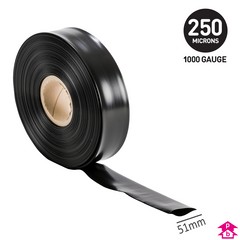 Black Super Layflat Tubing - 2" (51mm) x 1000 gauge x 84m long (2 Kg)