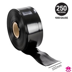 Black Super Layflat Tubing - 4" (102mm) x 1000 gauge x 84m long (4 Kg)