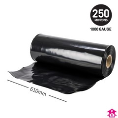 Black Super Layflat Tubing - 24" (610mm) x 1000 gauge x 63m long (18 Kg)