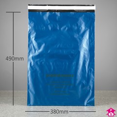 Blue Biodegradable Mailing Bag (30% Recycled) - Large (380mm wide x 490mm long x 40 micron thickness (Large))