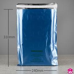 Blue Biodegradable Mailing Bag (30% Recycled) - Medium - 240mm wide x 310mm long x 40 micron thickness (Medium)