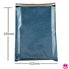 Blue Budget Mailing Bag - 432 x 559mm + 40mm lip (17 x 22") 40mu