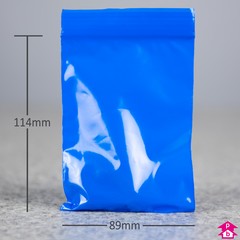 Blue Grip Seal Bag - 89mm x 114mm x 200 gauge