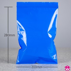 Blue Grip Seal Bag - 203mm x 280mm x 200 gauge