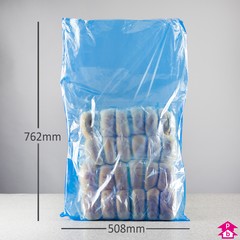 Blue Tint High Tensile Bags - 508mm wide x 762mm long, 20 micron thickness