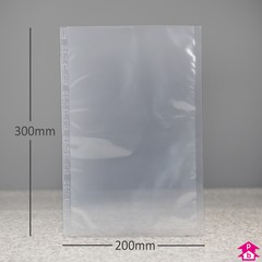Boilable Vacuum Pouch - Small - 200mm wide x 300mm long, 70 micron thickness