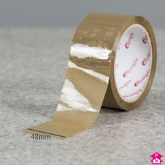 Budget Brown Tape - Each roll is 48mm wide by 66 metres long