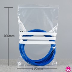 Budget Grip Seal Bag + WOP - 11" x 16" x 160 gauge