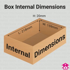 Cardboard Postal Box - Large Letter (A5) - 218mm long x 159mm wide x ...