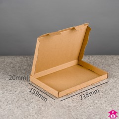 Cardboard Postal Box - Large Letter (A5) - 218mm long x 159mm wide x 20mm high