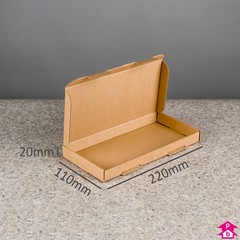 Cardboard Postal Box - Large Letter (DL) - 220mm long x 110mm wide x 20mm high