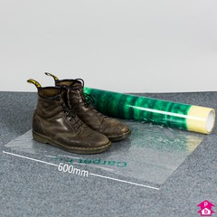 Carpet Protection Film - 600mm x 25 metres long (Green print)