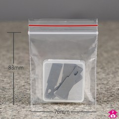 Clear Grip Seal Bag (30% Recycled) (76mm x 83mm x 50 micron (3" x 3.25" x 200 gauge))