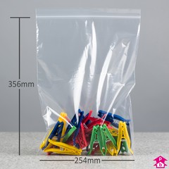 Clear Grip Seal Bag (254mm x 356mm x 50 micron (10" x 14" x 200 gauge))