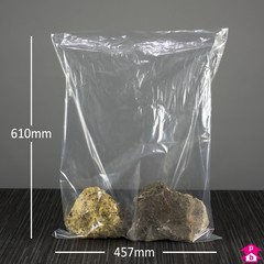 Clear Hercules Polymax Bag - Large (457mm x 610mm x 37.5 micron (18" x 24" x 150 gauge))