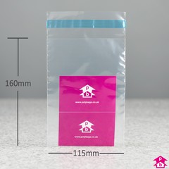 Clear Mailing Bag - C6 (115mm wide x 160mm long, 37.5 micron thickness (C6 for A6))