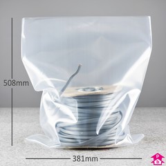 50 CLEAR PLASTIC POLYTHENE BAGS 15x20 120 GAUGE